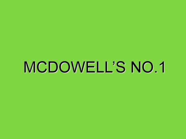 mcdowell’s no.1