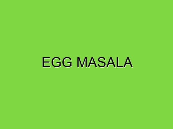 egg masala