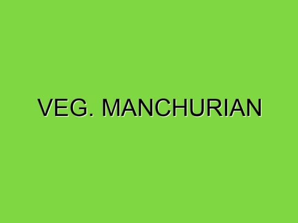 veg. manchurian