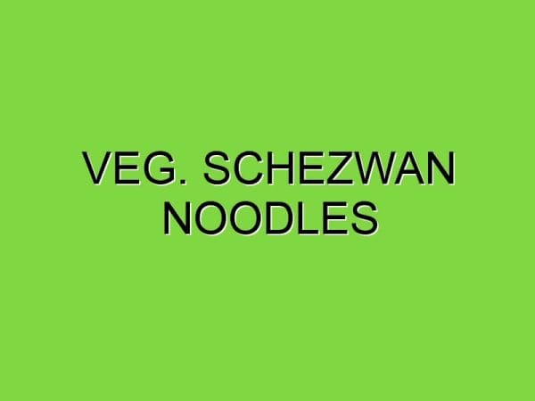 veg. schezwan noodles