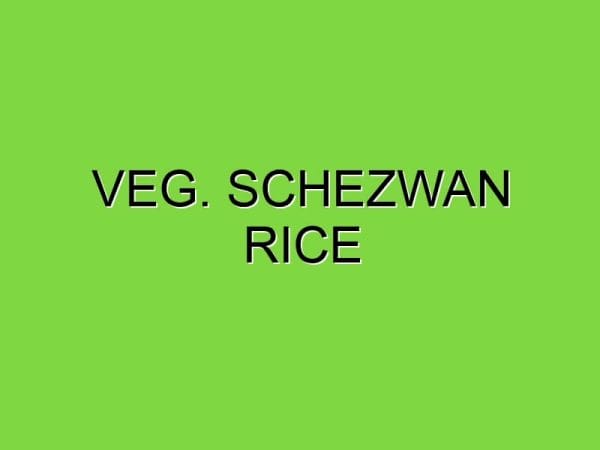 veg. schezwan rice
